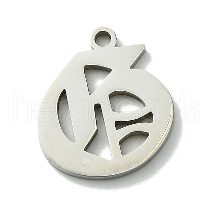 Non-Tarnish 201 Stainless Steel Pendants STAS-B055-01P-O-1