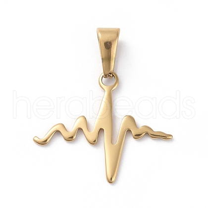 304 Stainless Steel Pendants STAS-I127-033G-1