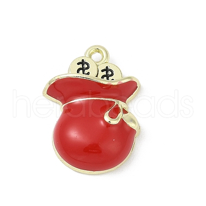 Alloy Enamel Pendants PALLOY-R151-24G-1