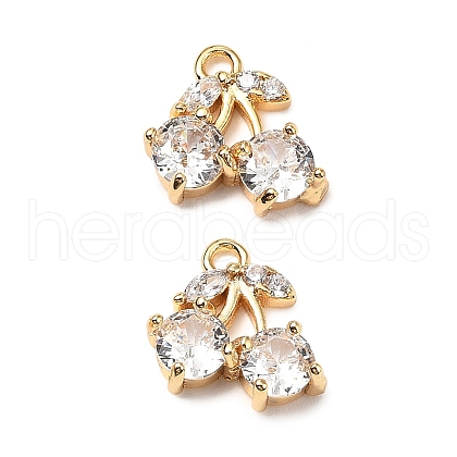 Brass Micro Pave Cubic Zirconia Pendants KK-A259-22G-01-1