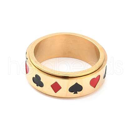 Stainless Steel Spinner Ring RJEW-C019-05G-1