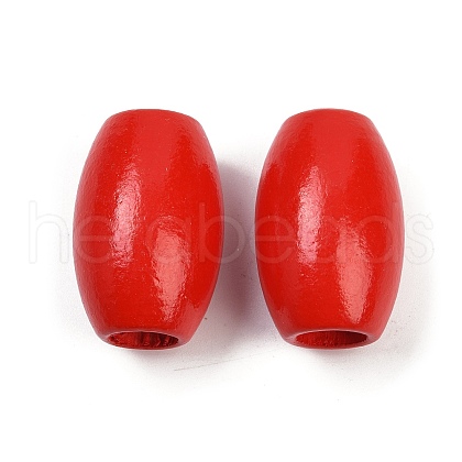 Spray Painted Wood Beads WOOD-F017-02B-1