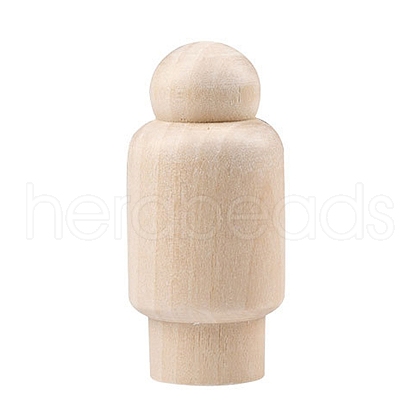 Unfinished Wooden Peg Dolls WOCR-PW0003-72E-1