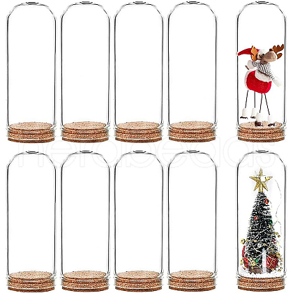 Glass Dome Cloche Cover AJEW-BC0005-86-1