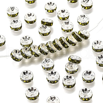 Brass Grade A Rhinestone Spacer Beads RB-A014-Z8mm-09S-1