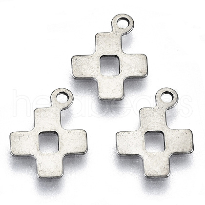 201 Stainless Steel Tiny Cross Charms STAS-R116-046-1