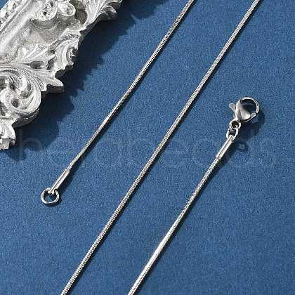 Tarnish Resistant 304 Stainless Steel Snake Chain Necklaces NJEW-F112-39-1