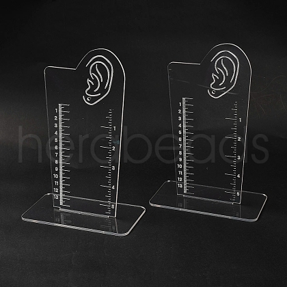 Transparent Acrylic Earring Measurement Display Stand EDIS-NH0001-01-1