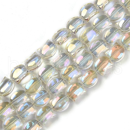 Electroplate Glass Beads Strands EGLA-Q128-06A-FR05-1