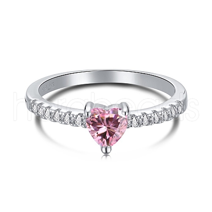 Rhodium Plated 925 Sterling Silver Finger Rings RJEW-A019-08B-02P-1