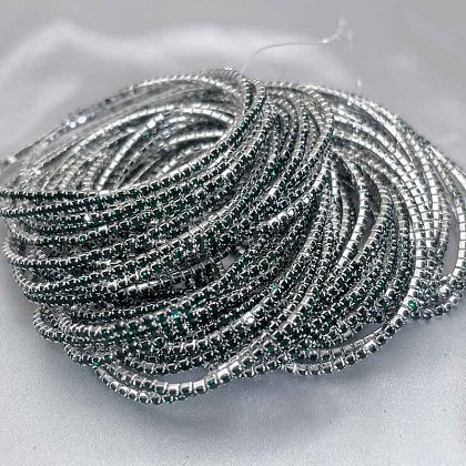 Brass Rhinestone Tennis Bracelets WG6EB7A-10-1