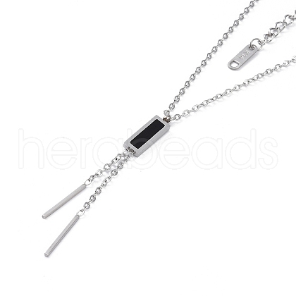Ion Plating(IP) 304 Stainless Steel Cable Necklaces NJEW-G081-11P-1