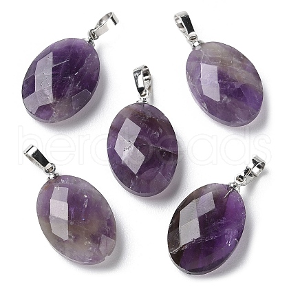 Natural Amethyst Pendants G-E603-03P-02-1