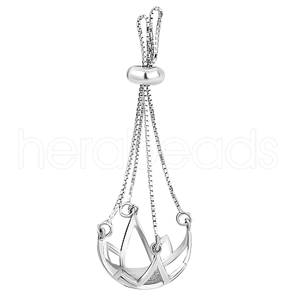 Anti-Tarnish   1Pc Sterling Silver Flower Pendant Blank for Irregular Gemstone Cabochon Pendant Settings FIND-PH0017-33P-1