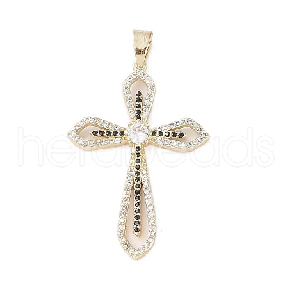 Real 18K Gold Plated Brass Micro Pave Cubic Zirconia Pendants KK-A209-07C-G-1