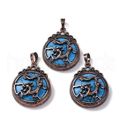 Synthetic Turquoise Pendants G-A241-02R-05-1