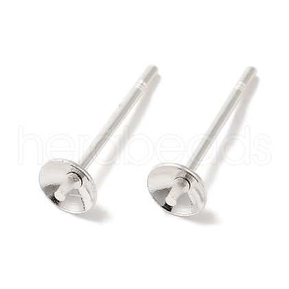 Brass Studs Earrings Finding KK-K383-01B-S-1