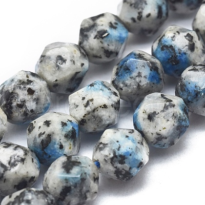 Natural K2 Stone/Raindrop Azurite Beads Strands G-K303-B17-8mm-1