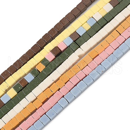 Handmade Porcelain Imitation Lava Rock Beads Strands PORC-A029-04-1