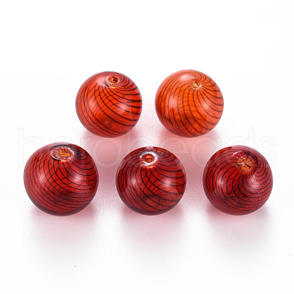 Transparent Handmade Blown Glass Globe Beads GLAA-T012-40B-02-1