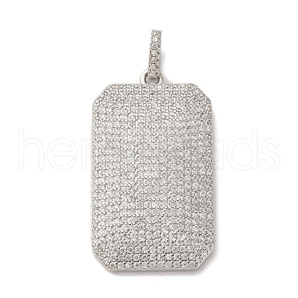 Brass Micro Pave Cubic Zirconia Pendants KK-U076-03P-01-1