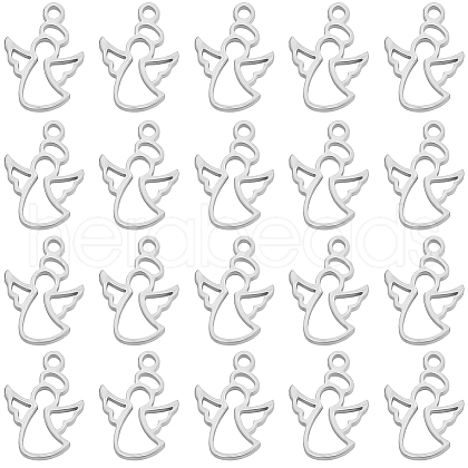 SUNNYCLUE 30Pcs Laser Cut 304 Stainless Steel Charms STAS-SC0009-10-1