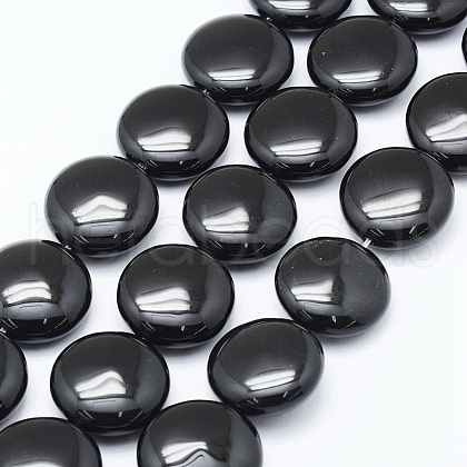 Natural Black Onyx Beads Strands G-E469-09-4mm-1