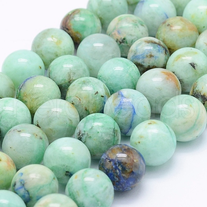 Natural Chrysocolla Beads Strands G-J373-02-14mm-1