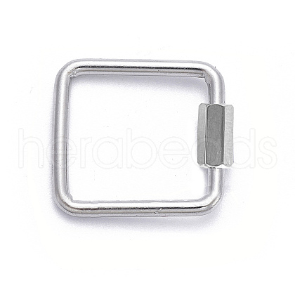 Non-Tarnish 304 Stainless Steel Screw Carabiner Lock Charms STAS-K213-12P-1