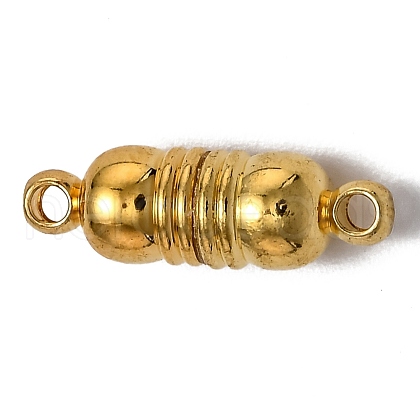 Brass Magnetic Clasps with Loops KK-O134-15G-1