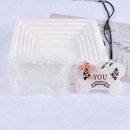 Dog Bone Pendant Food Grade Silicone Molds DIY-D074-11-1