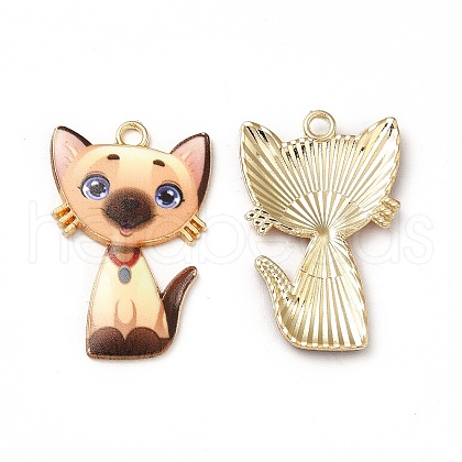 Alloy Enamel Pendants ENAM-M046-10G-H-1
