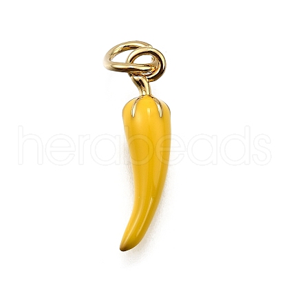 Brass Enamel Pendants KK-Z100-10G-02-1