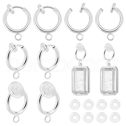 AHADERMAKER 30Pcs Brass Clip-on Earring Findings KK-GA0001-54P-1