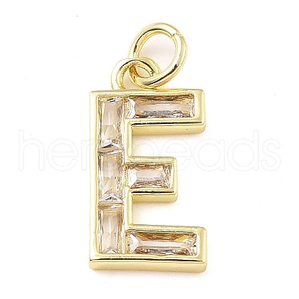 Brass Micro Pave Cubic Zirconia Pendants KK-V014-01G-05-1