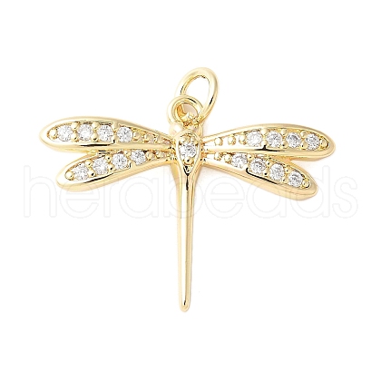 Brass Micro Pave Cubic Zirconia Pendants KK-D357-07C-G-1