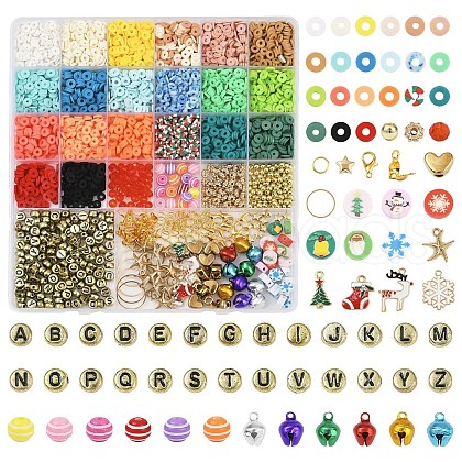 DIY Polymer Clay Stretch Charms Bracelets Making Kits DIY-YW0011-63-1
