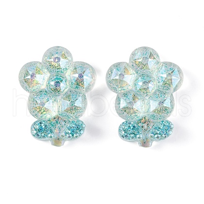 Transparent Epoxy Resin Flower Decoden Cabochons CRES-M034-06B-1