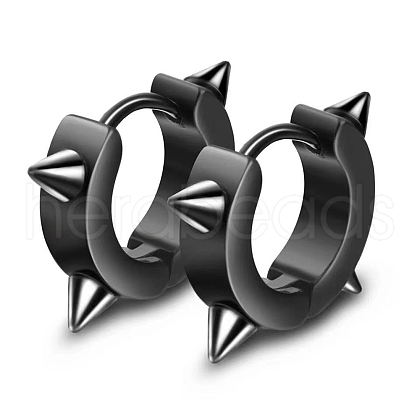 Stainless Steel Hoop Earrings PW-WG73897-05-1