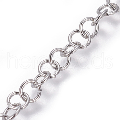 Tarnish Resistant 304 Stainless Steel Rolo Chains CHS-L020-021A-P-1