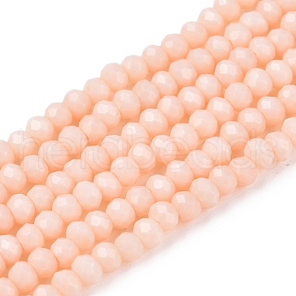 Opaque Solid Color Imitation Jade Glass Beads Strands EGLA-A044-P1mm-D05-1