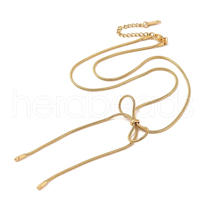 304 Stainless Steel Snake Chain Necklaces NJEW-Q339-03G-1