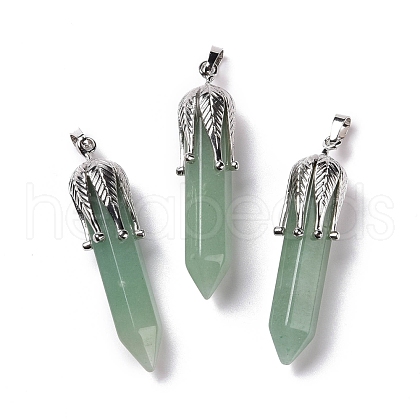 Natural Green Aventurinee Big Pendants G-E059-03AS-05-1