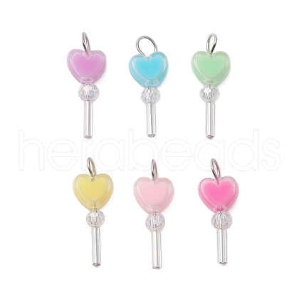 Acrylic & Glass Pendants PALLOY-JF03521-01-1