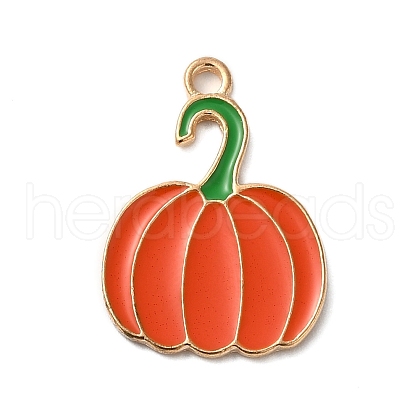Thanksgiving Day Golden Tone Alloy Enamel Pendants ENAM-M002-02J-G-1