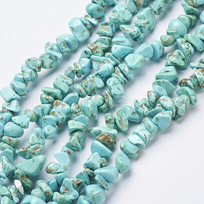 Synthetic Turquoise Beads Strands X-G-D283-3x5-10-1