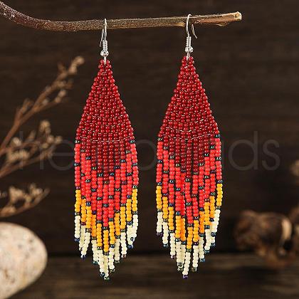 Bohemian Style Tassel Dangle Earrings NQ5102-1