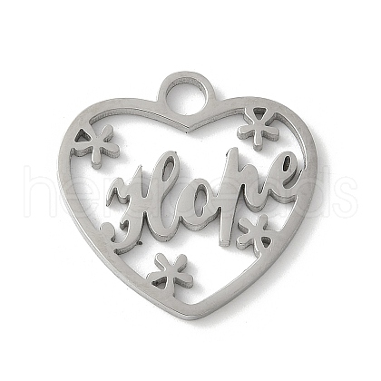 304 Stainless Steel Pendants STAS-E501-08P-1