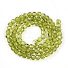 Baking Paint Transparent Glass Beads Strands DGLA-A035-T4mm-D11-2