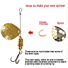 SUPERFINDINGS 600Pcs 2 Colors Iron Fishing Gear FIND-FH0005-83-3